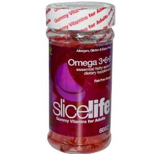 Hero Nutritionals   Slice of Life Gummy Vitamins for Adults, Omega 3 6 