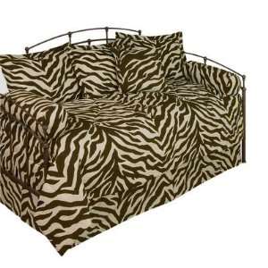  Brown Zebra Print Twin Daybed Set