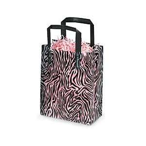  Medium Zebra Animal Print Gift Party Tote Bags Pack of 100 