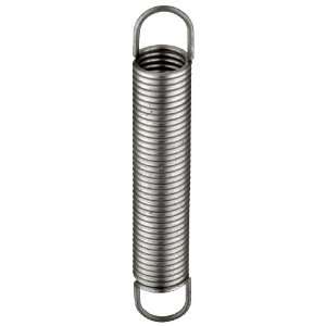 Music Wire Extension Spring, Steel, Inch, 0.36 OD, 0.041 Wire Size 