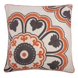  Thomas Paul Fragments Suzani Pillow in Charcoal