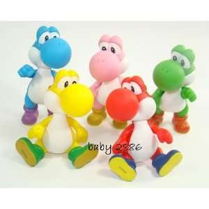  5 Color Yoshi Figure Set ~Super Mario Characters Figure 