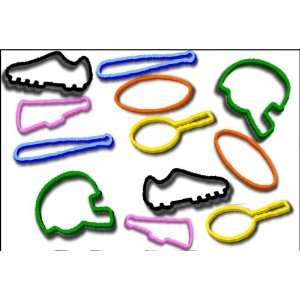   Sports Fun Shapes Rubber Band Bracelet (12 Pack) #25 