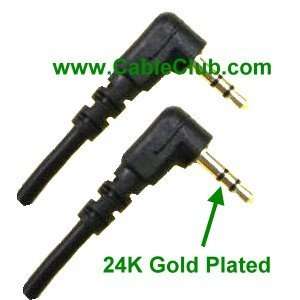 Vaster Cable 24k Angled 3.5mm Stereo Mini Plug Coaxial 