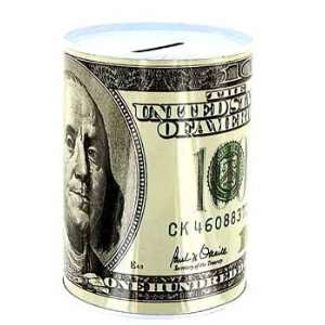 100 dollar bill tin money bank   Case of 24