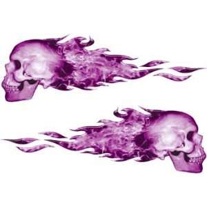  Inferno Skull Flames Purple Automotive