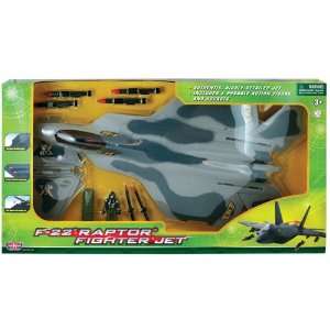  F22 Raptor Fighter Jet Playset (24L, 11W) Toys & Games