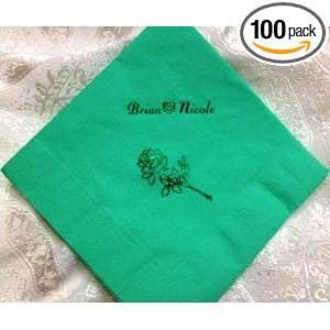  sea glass personalized beverage napkins for weddings, anniversaries 