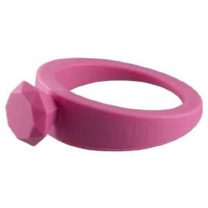    Stylish Pink Rubber Ring with Diamond   Door Stop