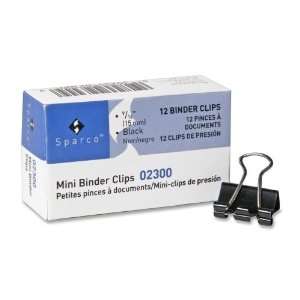  SPR02300   Mini Binder Clip,9/16Wide,1/4 Capacity,12/BX 