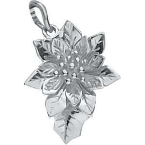  Rembrandt Charms Poinsettia Charm, Sterling Silver 