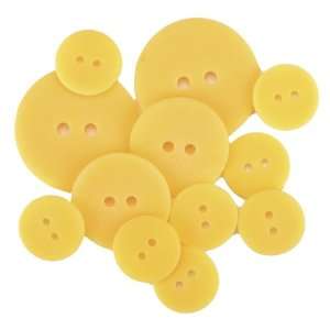  Favorite Findings Matte Buttons 11/Pkg Lemon