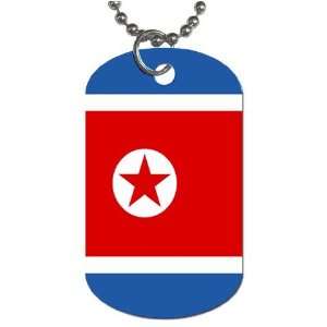  North Korea Flag Dog Tag 