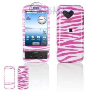 HTC Google G1/Dream Cell Phone Pink/White Zebra Design Protective Case 