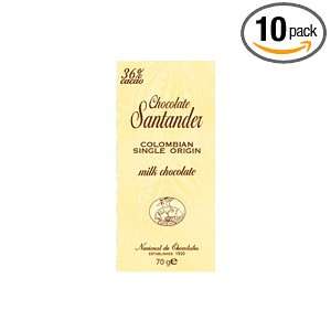 Santander 36% Single Origin Chocolate, 2.47 Ounce Bars (Pack of 10)