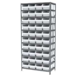   Inch W by 79 Inch H Powder Coated Steel Shelving Unit with 10 Shelves