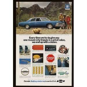  1973 Chevrolet Impala Crater Mountains AZ Print Ad (7738 