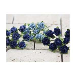  Prima Flowers Mini Roses 24/Pkg Blue MR53 5483; 4 Items 