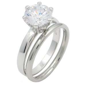 CZ WEDDING RINGS   2.75 Carat Round Solitaire CZ Engagement & Wedding 