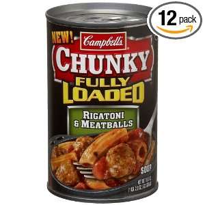 Campbells Chunky Fully Loaded Rigatoni & Meatballs, 18.8 Ounce 