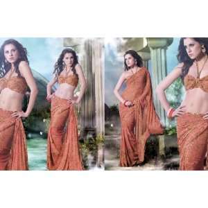  Bollywood designer printed georgette saree / Sari   3481 