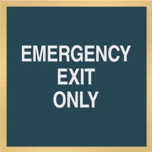 Intersign Sign 6X6 Subsurface General Emergency Exit Only   Model mqx 