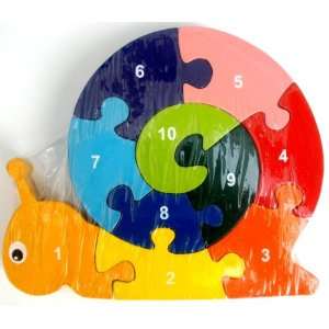   Wooden Alphabet Animal Themed Teaching Puzzle   Snail Toys & Games