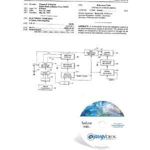  NEW Patent CD for ELECTRONIC TIMEPIECE 