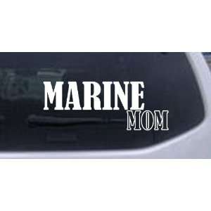  White 40in X 15.3in    Marine Mom Military Car Window Wall 