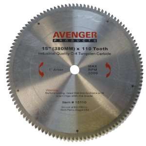 Avenger AV 15110 Aluminum cutting saw Blade, 15 inch by 110 tooth,1 