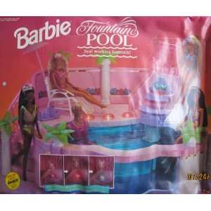  Barbie FOUNTAIN POOL w Working FOUNTAIN, DECK LIGHTS That 