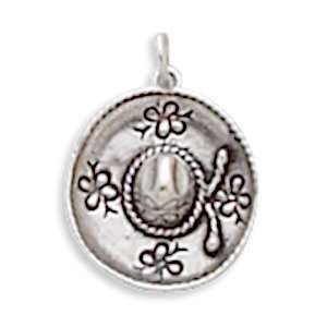  16mm Sombrero Charm .925 Sterling Silver Jewelry