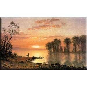  Sunset 16x9 Streched Canvas Art by Bierstadt, Albert