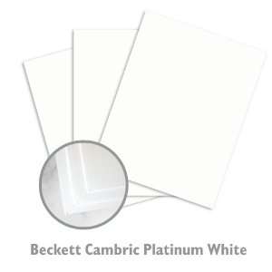  Beckett Cambric Platinum White Paper   250/Package Office 