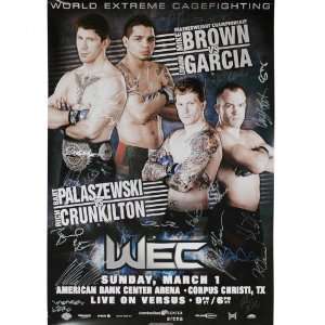  UFC WEC 39 Autographed Poster 