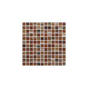 Full Sheet Sample of Satellite Dream Orange Brown Beige Glass Mosaic 