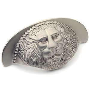  St. georges collection satin nickel lion head cup pull 3 