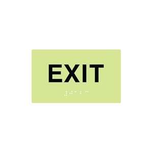  ADA Compliant Luminous Exit Sign with Tactile Text and 