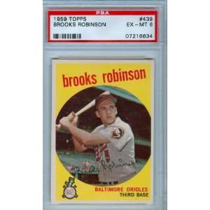 1959 Topps Baseball #439 Brooks Robinson BAltimore Orioles PSA 6 EX MT 