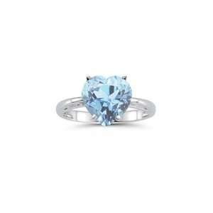  1.30 Cts Aquamarine Solitaire Ring in 14K White Gold 8.5 