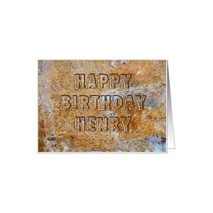  Stone Age Happy Birthday Henry Card Health & Personal 