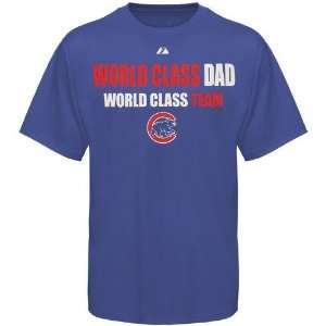  Majestic Chicago Cubs Royal Blue World Class Dad T shirt 