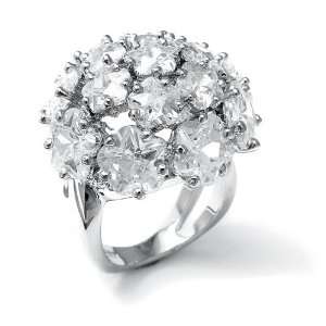  Designer Special Occasion Ring with CZ Clovers 7 