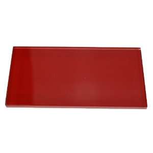  Loft Cherry Red Polished 3X6 Glass Tile