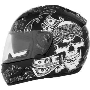  Cyber Thug Skull US 97 Street Racing Motorcycle Helmet w 