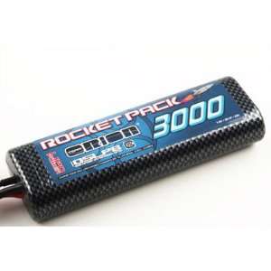 7.4V 3000mAh 25C LiPo Rocket Pack w/TAM Plug, Flat Toys & Games