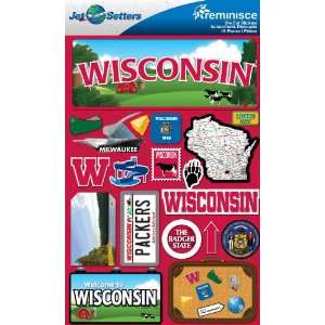  Reminisce Jet Setters 2 3 Dimensional Sticker, Wisconsin 