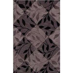  Leaf Texture Black 36x56 Area Rug