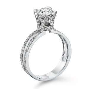 IGI Certified, Round Cut, Solitaire Diamond Ring in Platinum (1 1/2 ct 