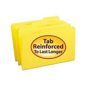  File Folders, 1/3 Cut, Reinforced Top Tab, Legal, Yellow 